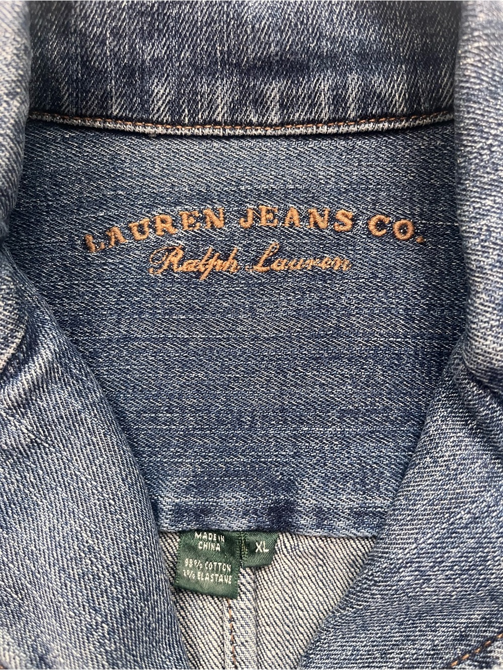 Vintage Ralph Lauren Jeans Co. Denim Chore Jacket Womens XL Military Utility - Picture 9 of 14